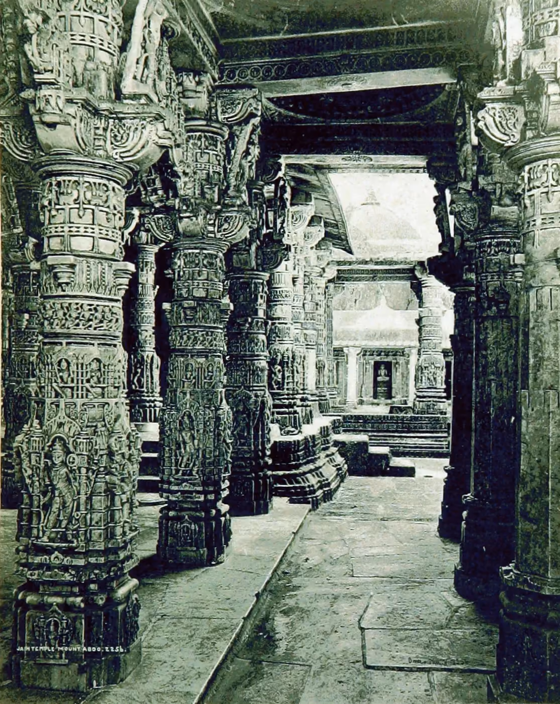 An 1892 photograph of the Dilwara Jain temples at Mount Abu